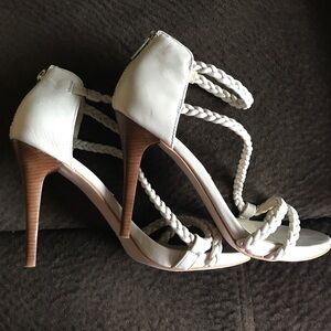 Michael Michael Kors Braided Open Toe Stilettos, white, size 7.5